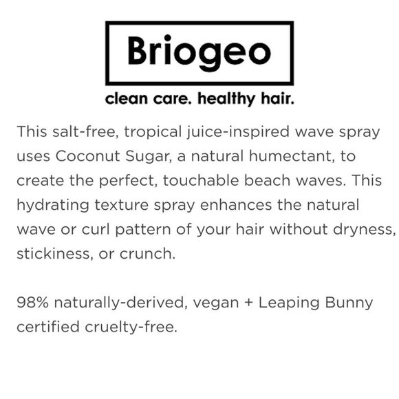 BRIOGEO Banana and Coconut Salt Free Soft Wave Texture Spray - Picture 2 of 10
